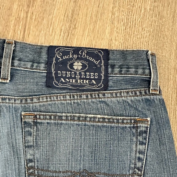 Lucky Brand Men's Gene Montesano Relaxed Fit Blue Jeans 38 Short - Picture 4 of 16